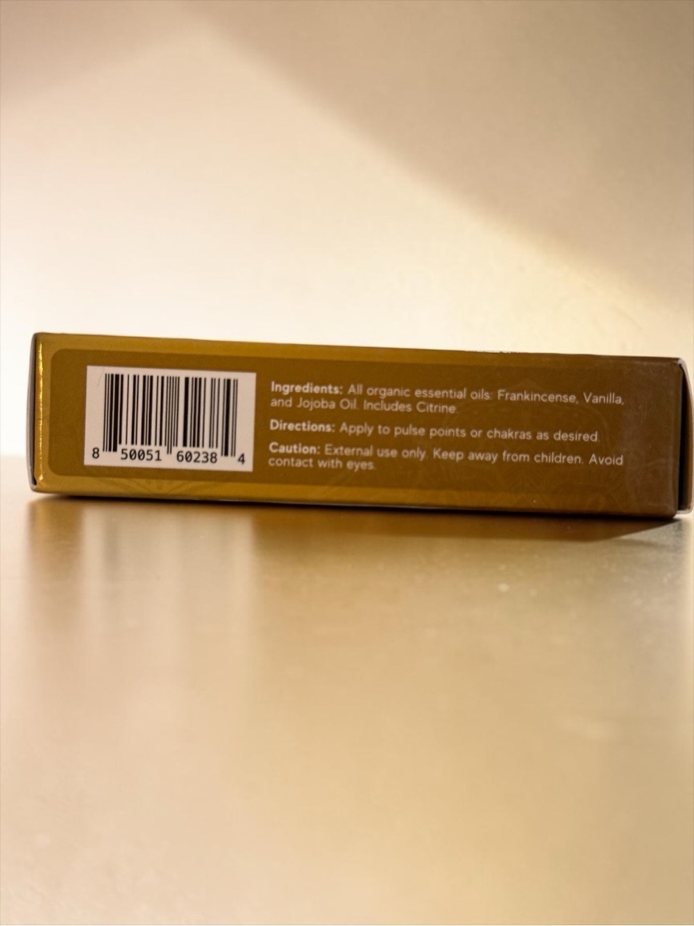 Citrine Crystal Roll-On Frankincense & Vanilla Fragrance Oil - Picture 3 of 3